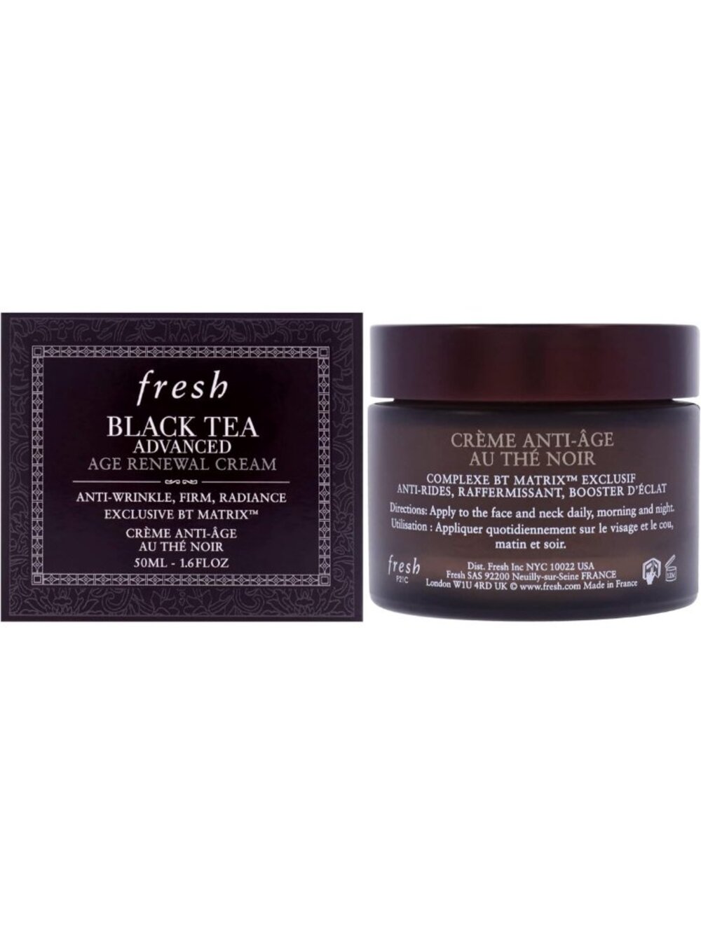 Revitalizing Black Tea Age Renewal Cream for Women - 1.7 oz Anti-Aging